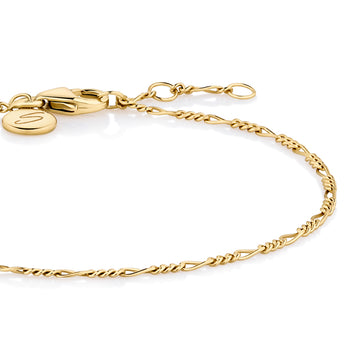 Figaro bracelet in 18 carat yellow gold vermeil secondary view