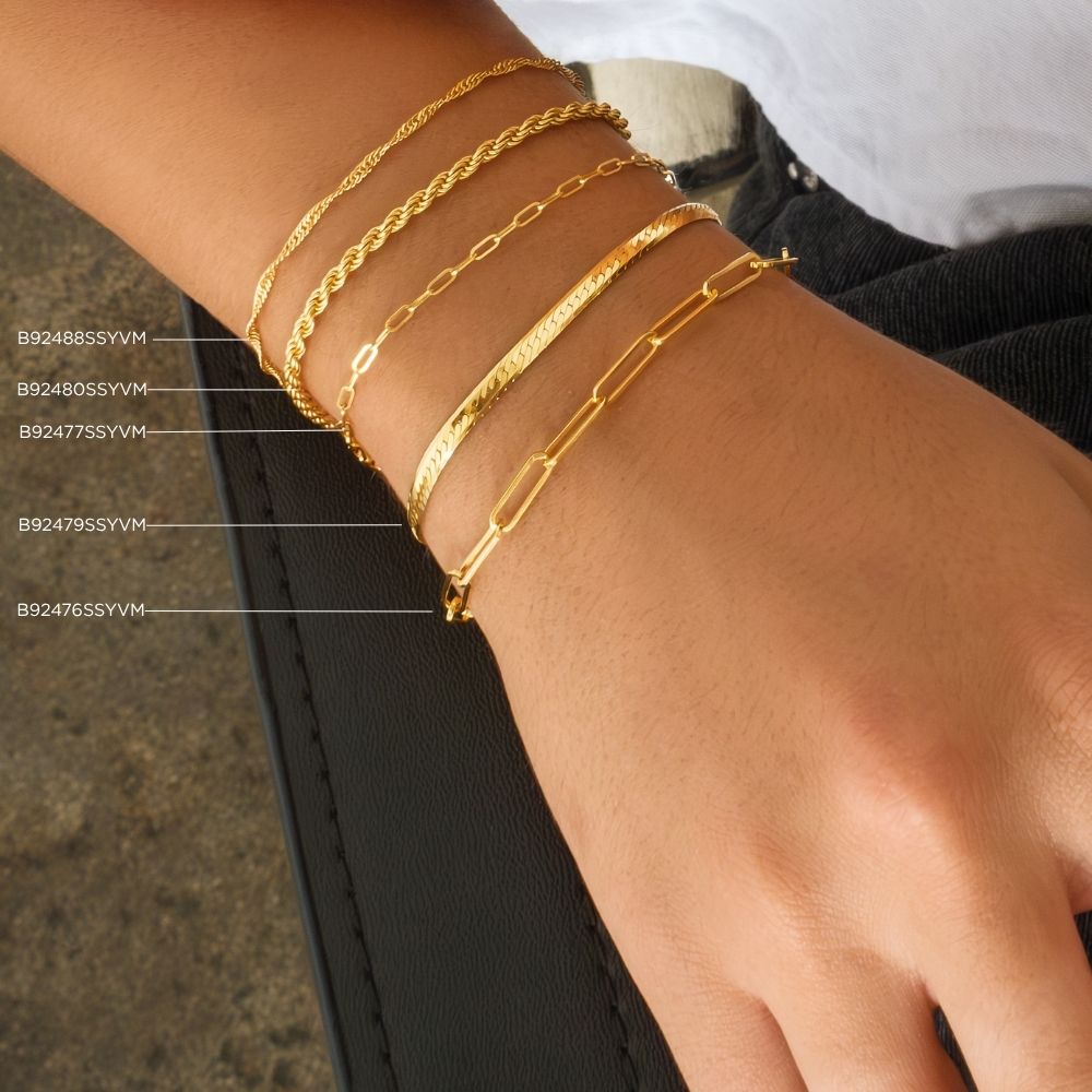 Rope bracelet in 18 carat yellow gold vermeil