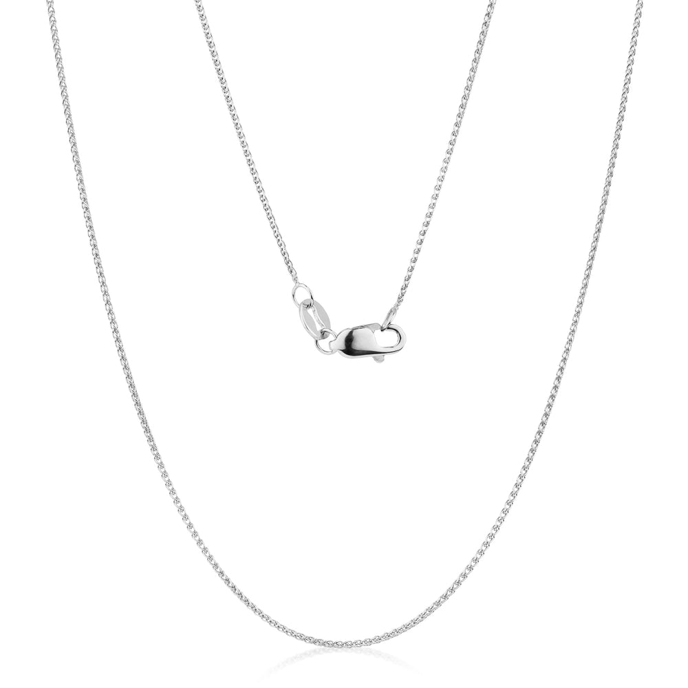 45CM wheat chain in 10 carat white gold