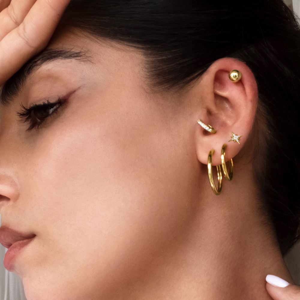 6.5mm stud earrings in 18 carat rose gold vermeil