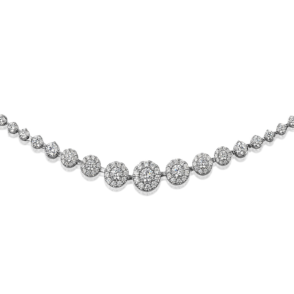 Celeste necklace with 8.17 carats* of diamond simulants in sterling silver