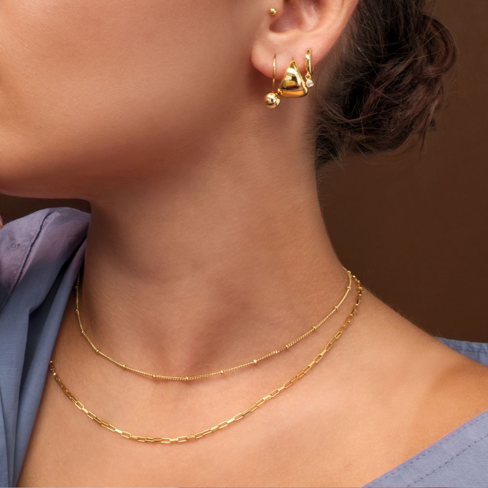 Bobble necklace in 18 carat yellow gold vermeil
