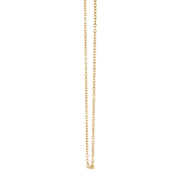 Round Brilliant Signature Simulant bar necklace in 18 carat yellow gold vermeil secondary view