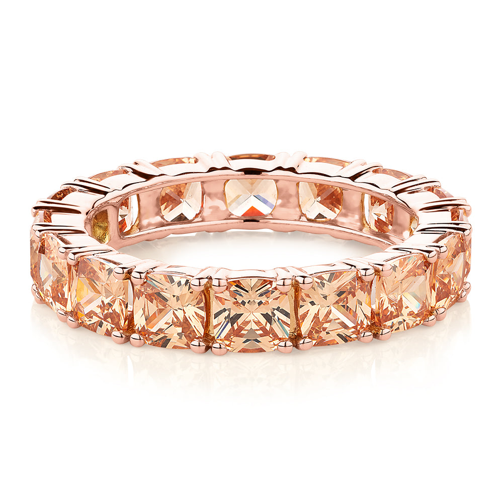 All-rounder eternity band with 4.00 carats* of diamond simulants in 10 carat rose gold