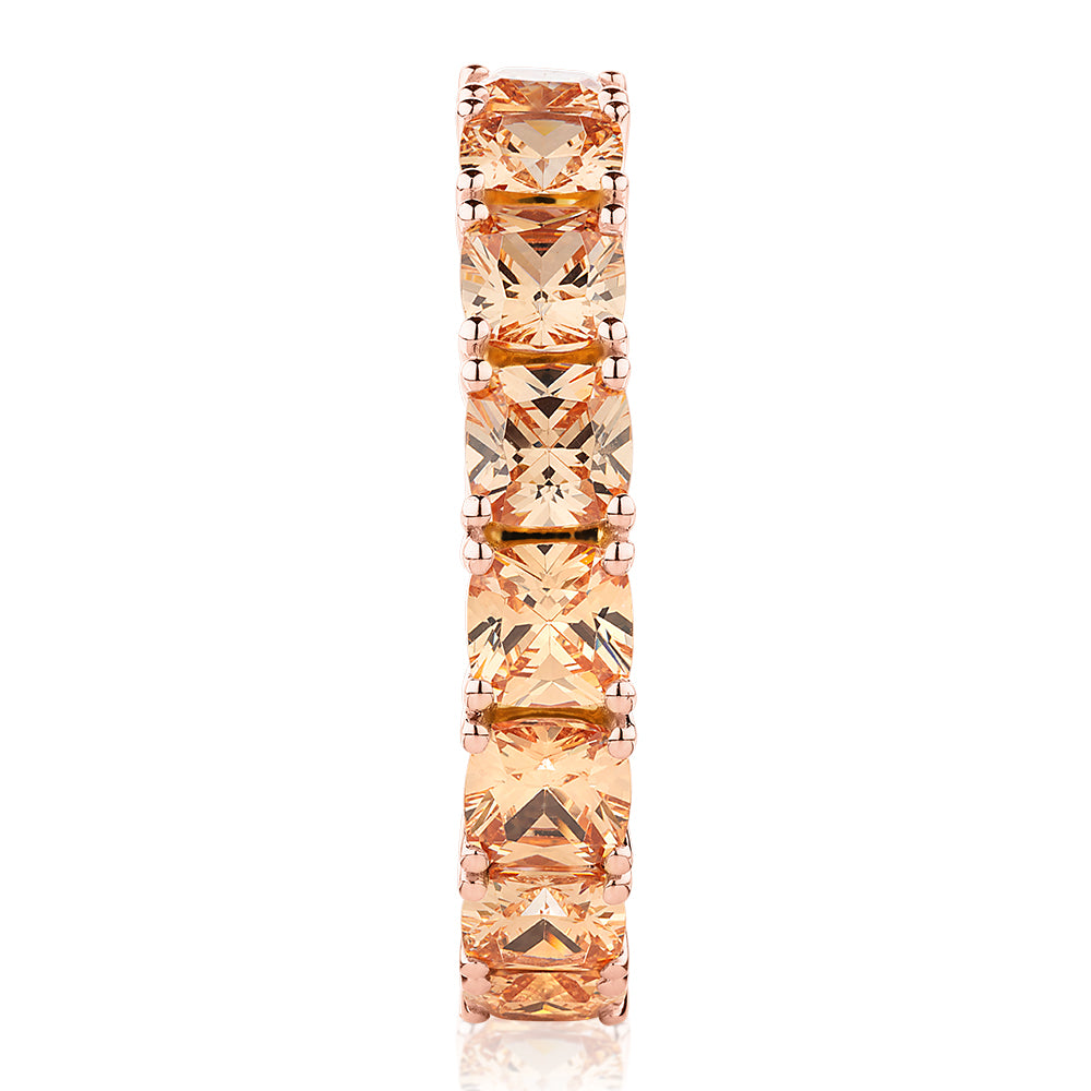 All-rounder eternity band with 4.00 carats* of diamond simulants in 10 carat rose gold