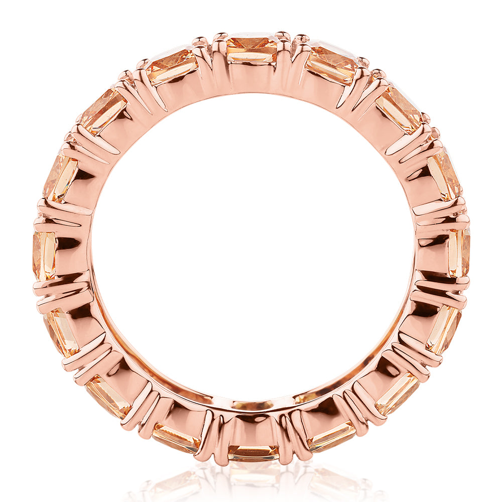 All-rounder eternity band with 4.00 carats* of diamond simulants in 10 carat rose gold