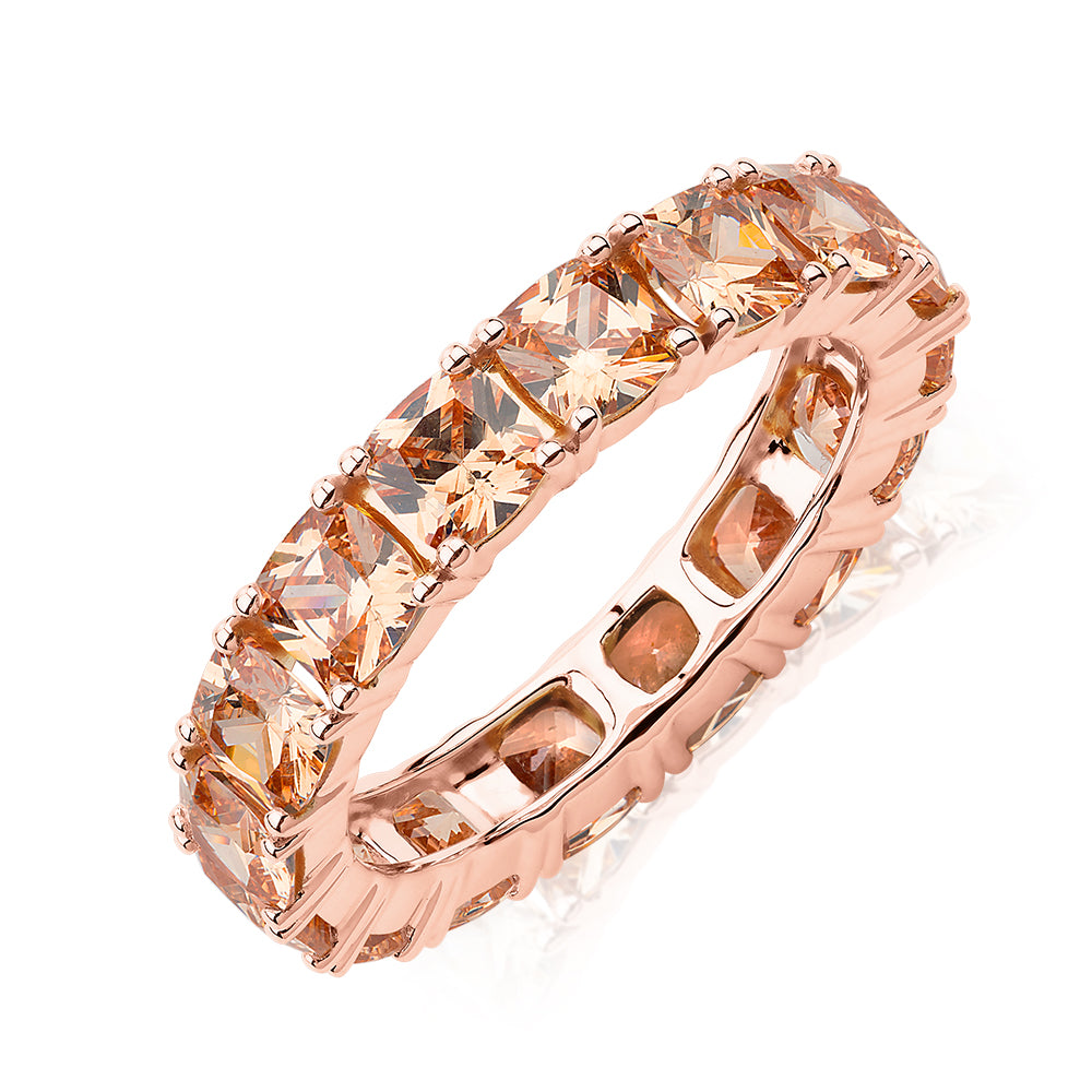 All-rounder eternity band with 4.00 carats* of diamond simulants in 10 carat rose gold
