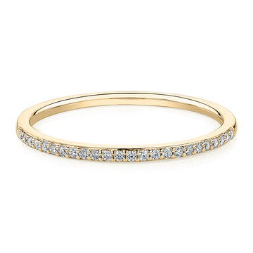 Round Brilliant wedding or eternity band in 10 carat yellow gold