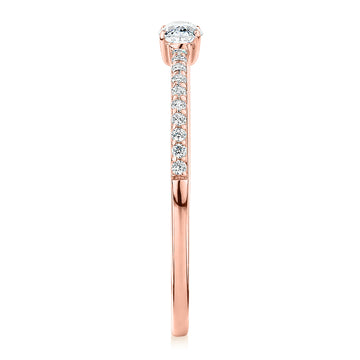 Dress ring with 0.31 carats* of diamond simulants in 10 carat rose gold secondary view