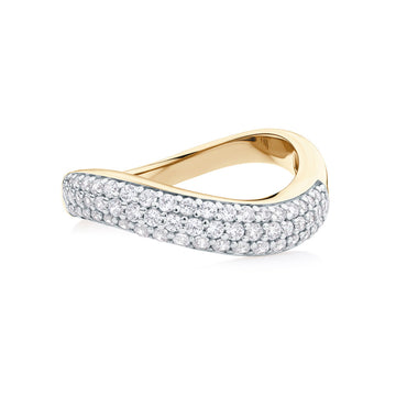 DUO Dress ring with 0.53 carats* of Signature Simulants in 18 carat yellow gold vermeil
