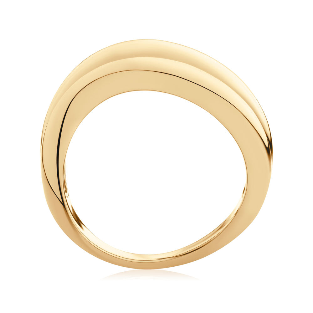 DUO Dress ring in 18 carat yellow gold vermeil