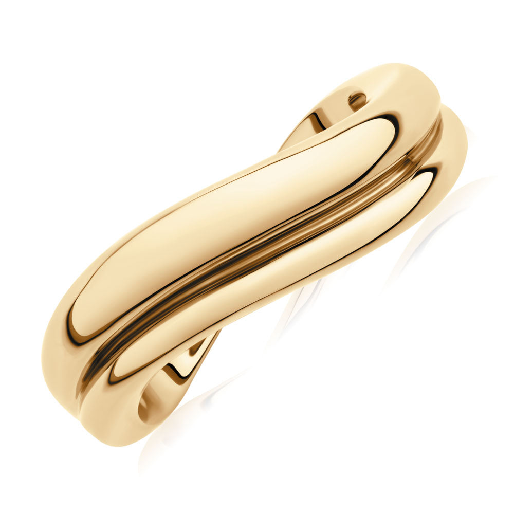DUO Dress ring in 18 carat yellow gold vermeil
