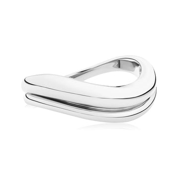 DUO Dress ring in sterling silver