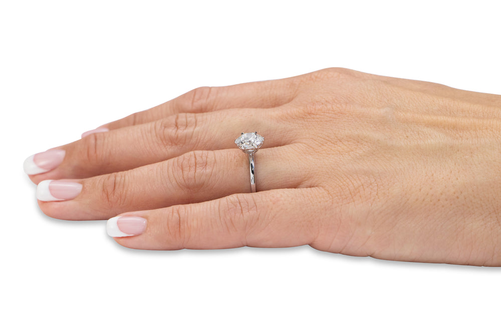 Signature Simulant Diamond 2.00 carat* round brilliant solitaire engagement ring in 14 carat rose gold