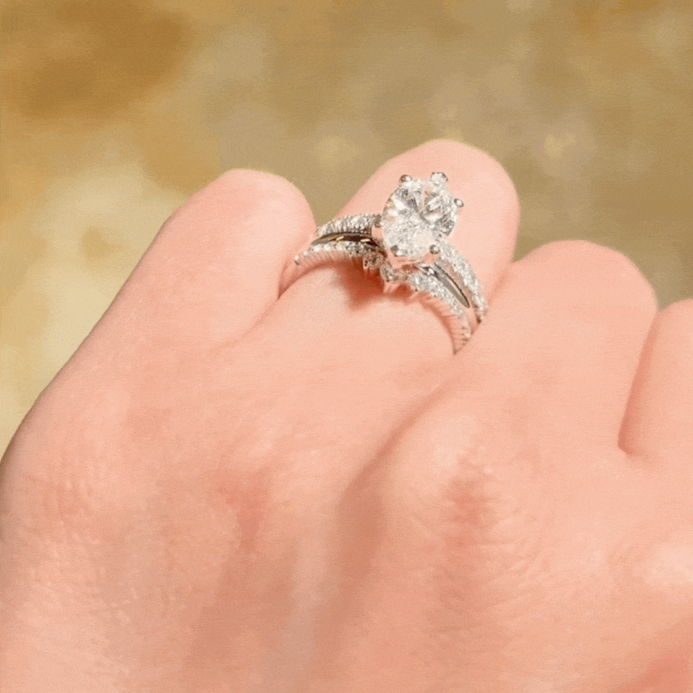 Premium Certified Lab-Grown Diamond, 2.00 carat marquise solitaire engagement ring in 14 carat rose and white gold