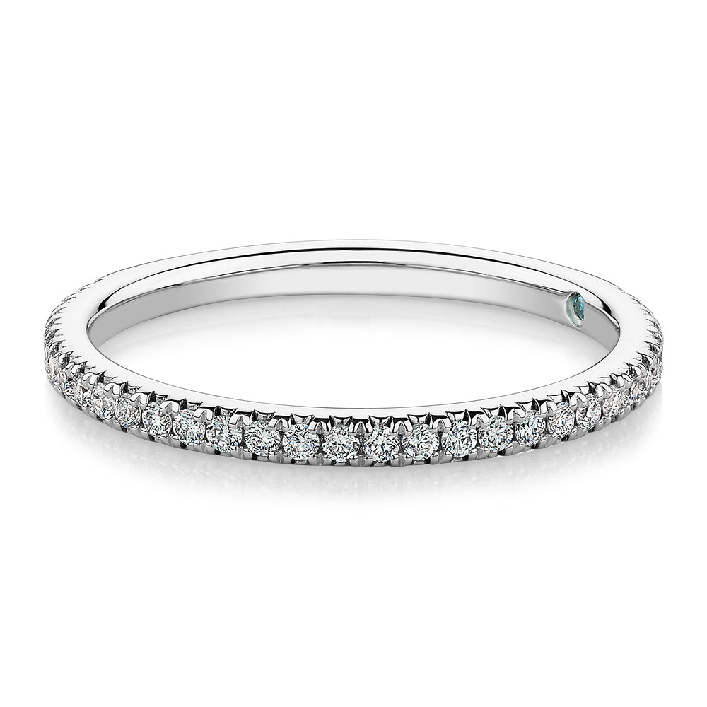 Premium Laboratory Created Diamond, 0.23 carat TW round brilliant wedding or eternity band in platinum