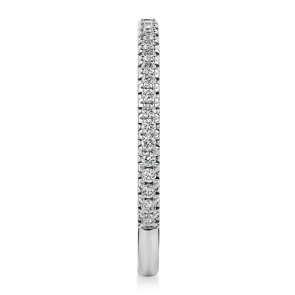 Premium Laboratory Created Diamond, 0.23 carat TW round brilliant wedding or eternity band in platinum