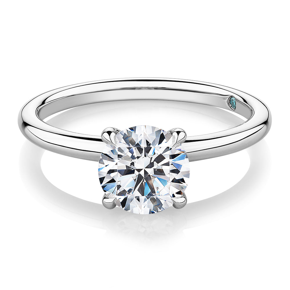 Premium Certified Lab-Grown Diamond, 1.50 carat round brilliant solitaire engagement ring in platinum