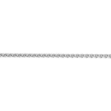 55CM adjustable wheat chain in 10 carat white gold secondary view