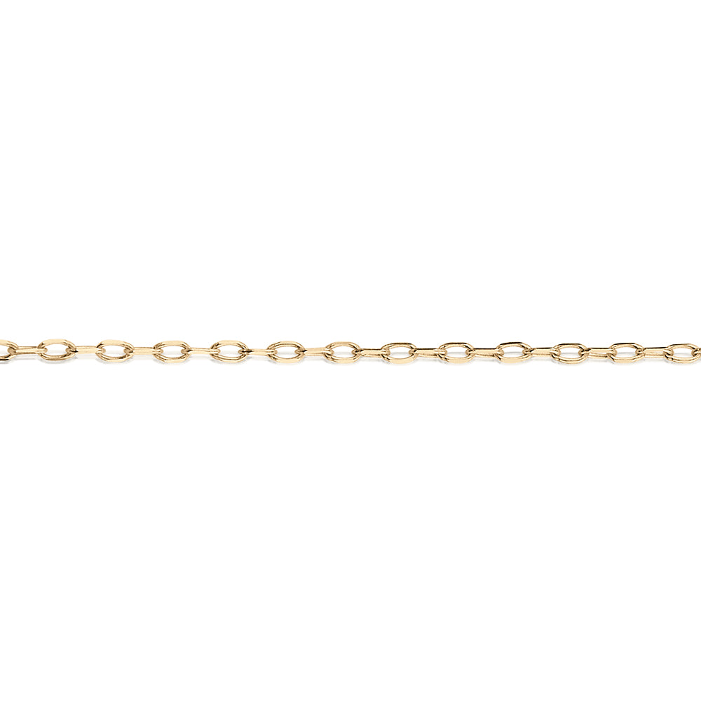 45cm diamond cut cable chain in 10 carat yellow gold