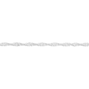 50CM singapore chain in 10 carat white gold secondary view