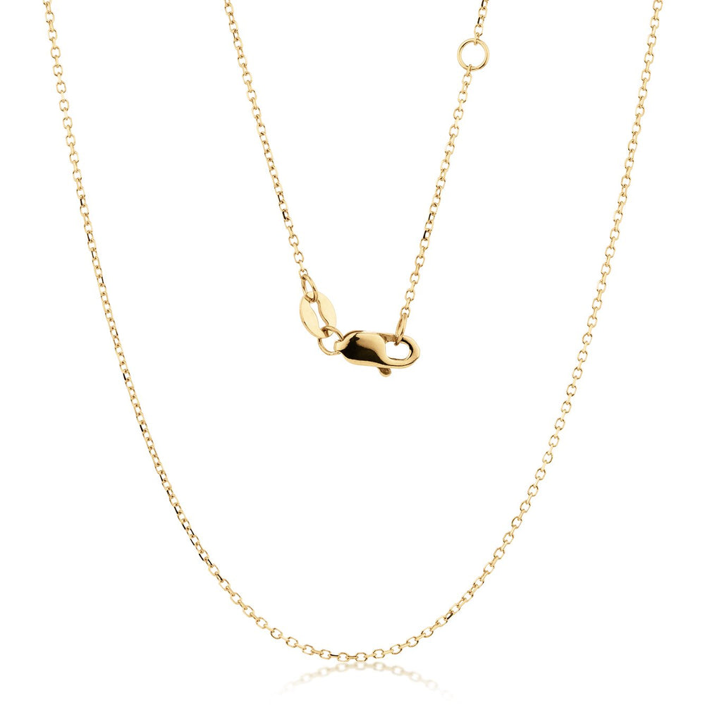 45CM adjustable cable chain in 10 carat yellow gold