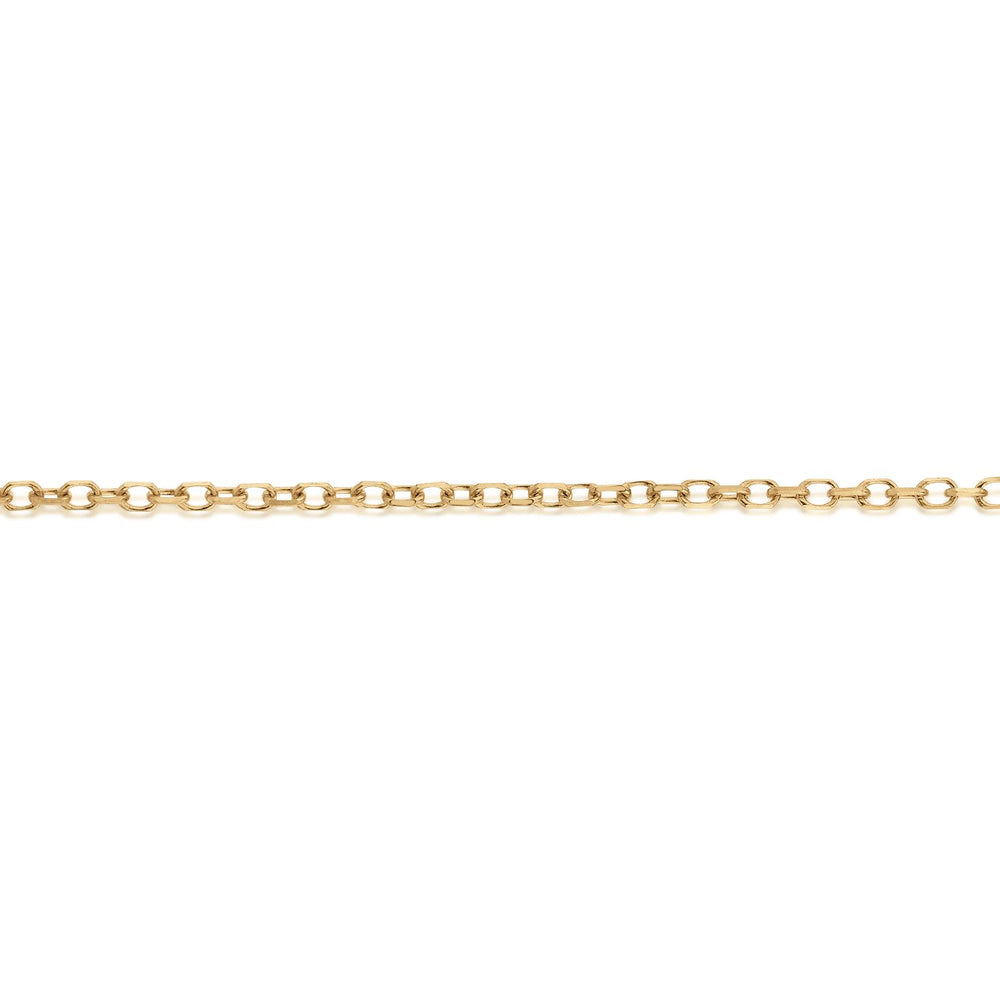45CM adjustable cable chain in 10 carat yellow gold