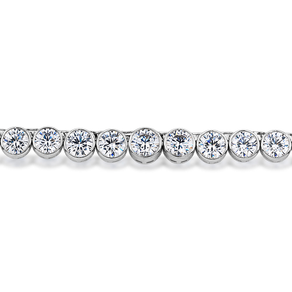 Slider necklace with 9.89 carats* of diamond simulants in sterling silver