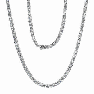 Round Brilliant necklace with 23.25 carats* of diamond simulants in sterling silver