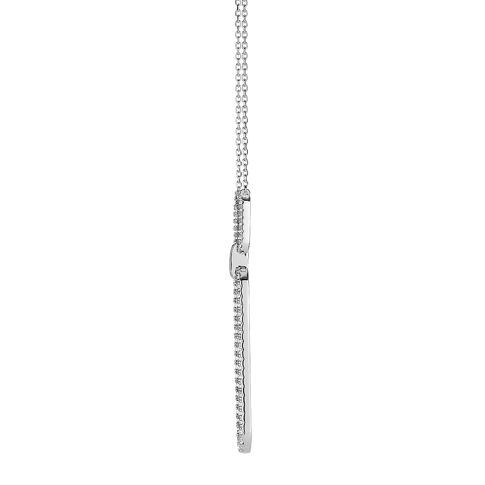 Necklace with 0.51 carats* of diamond simulants in sterling silver