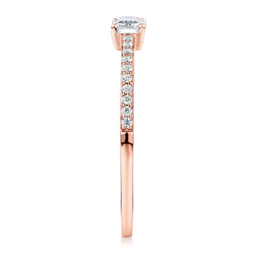 Dress ring with 0.39 carats* of diamond simulants in 10 carat rose gold secondary view