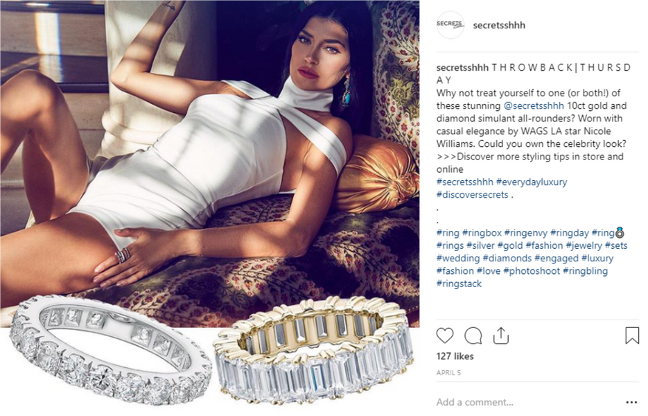 LA WAG - Nicole Williams wearing Secrets