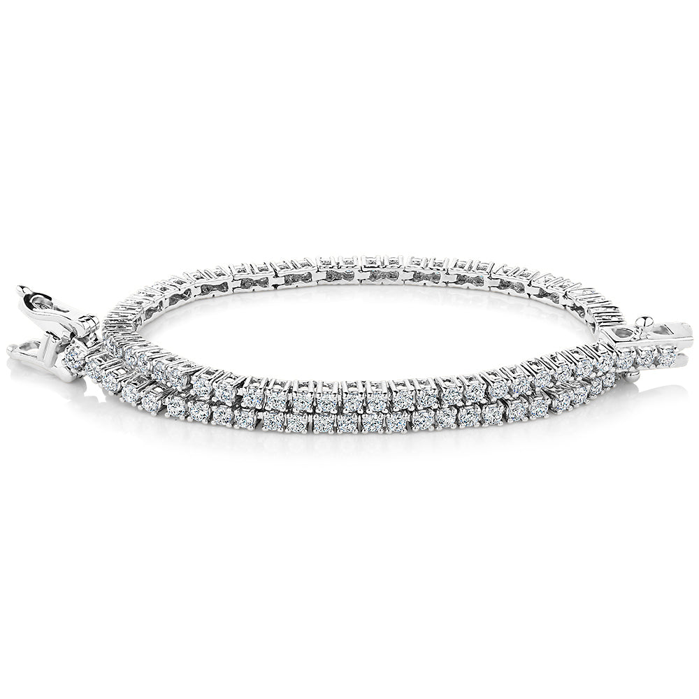 Round Brilliant tennis bracelet with 1.29 carats of diamond