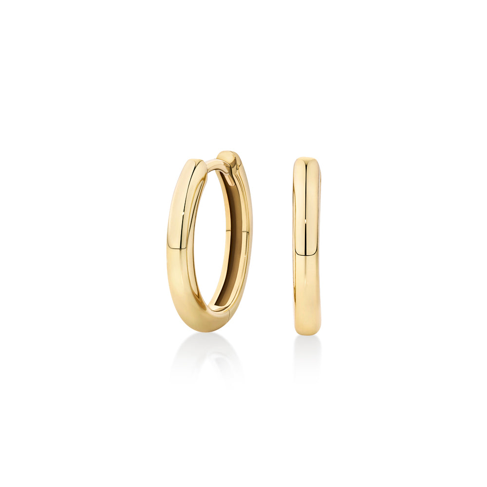 Hoop earrings in 18 carat yellow gold vermeil
