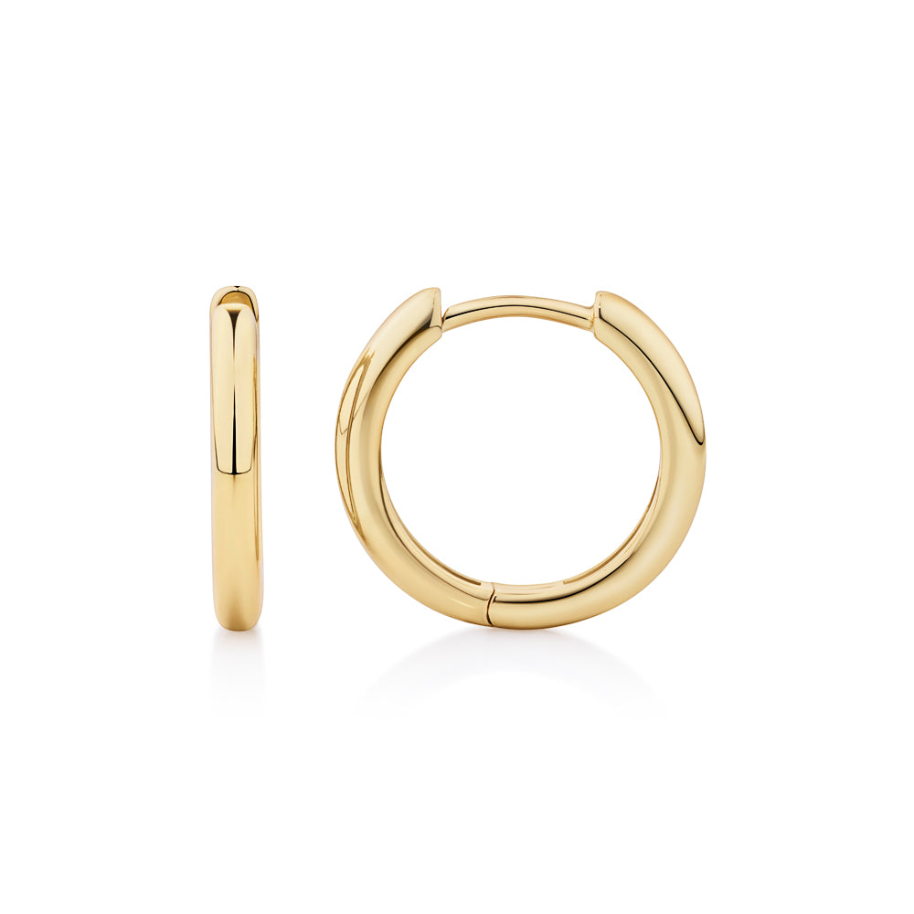 Hoop earrings in 18 carat yellow gold vermeil