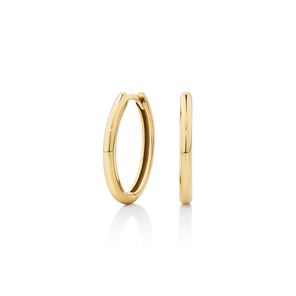 Hoop earrings in 18 carat yellow gold vermeil