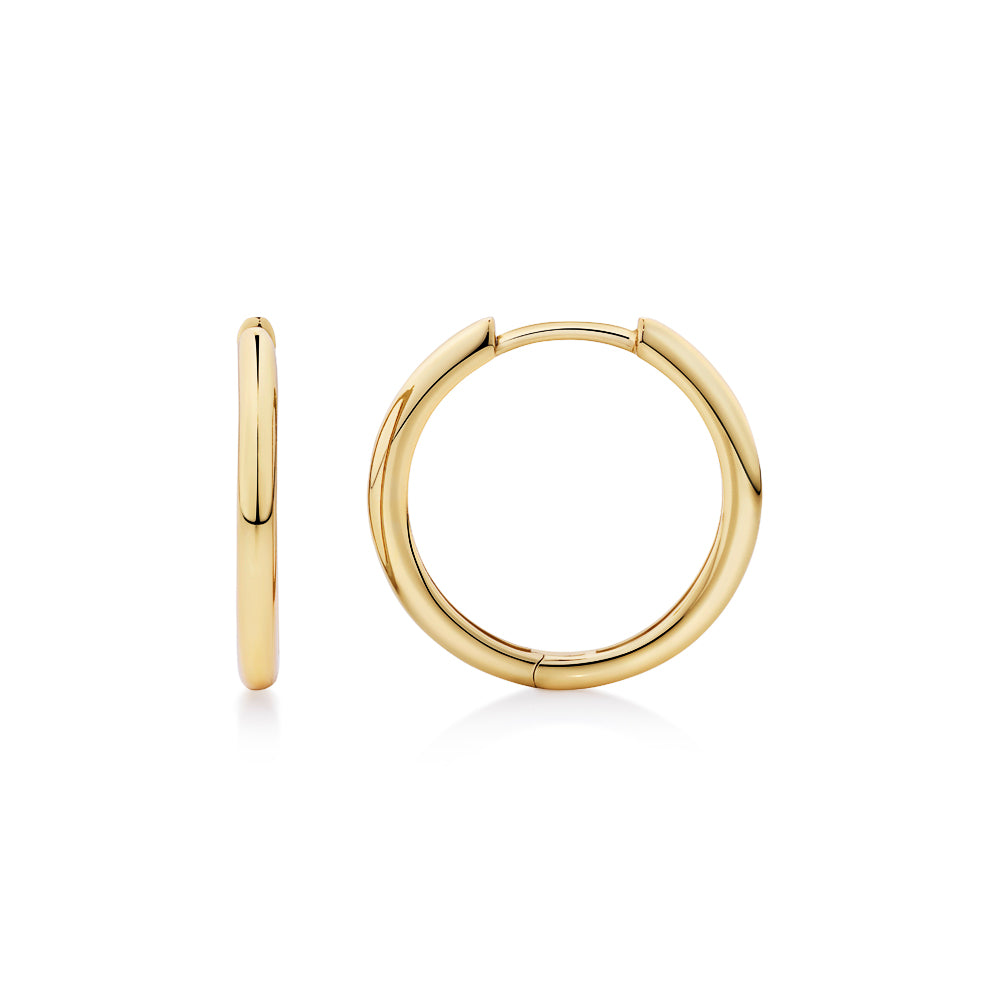 Hoop earrings in 18 carat yellow gold vermeil