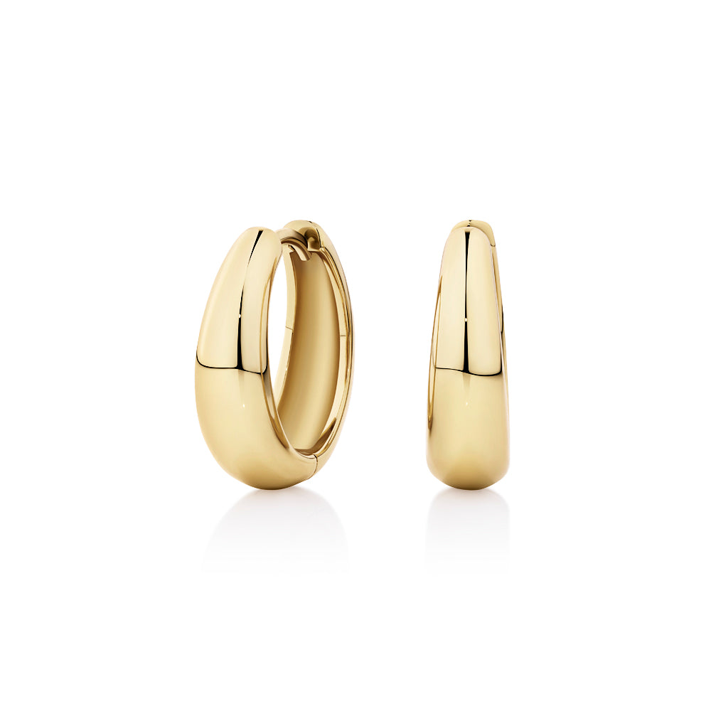 Hoop earrings in 18 carat yellow gold vermeil