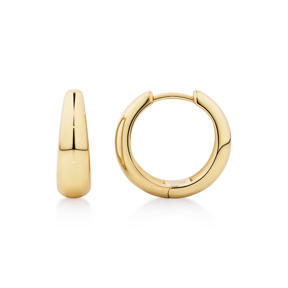 Hoop earrings in 18 carat yellow gold vermeil