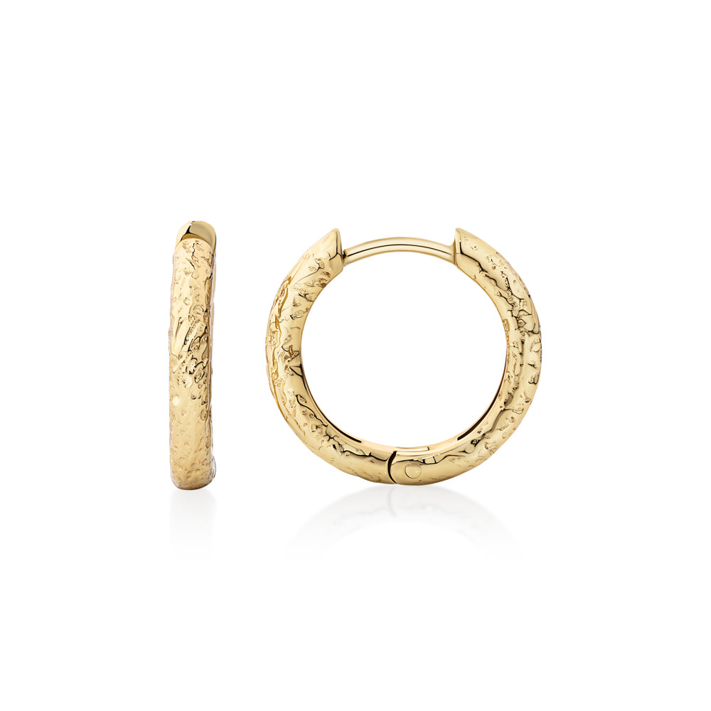 Hoop antique earrings in 18 carat yellow gold vermeil
