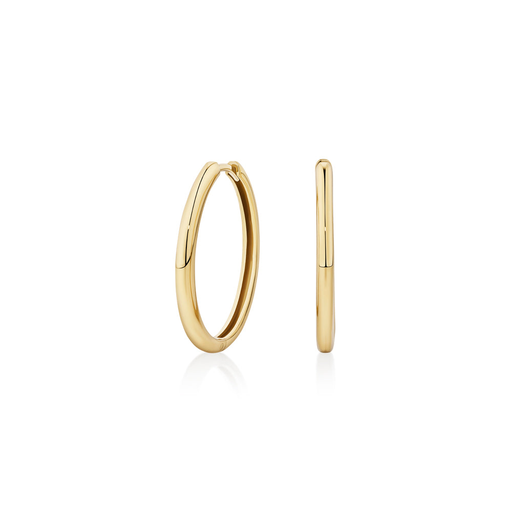 Hoop earrings in 18 carat yellow gold vermeil