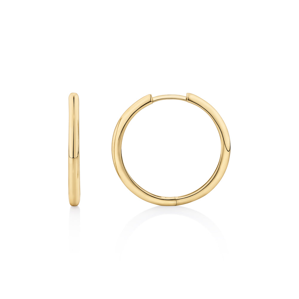 Hoop earrings in 18 carat yellow gold vermeil