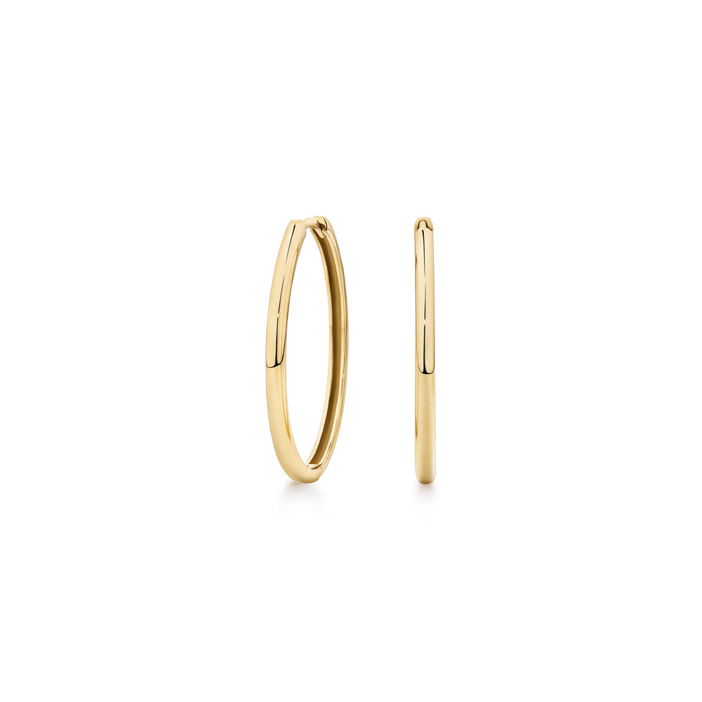 Hoop earrings in 18 carat yellow gold vermeil