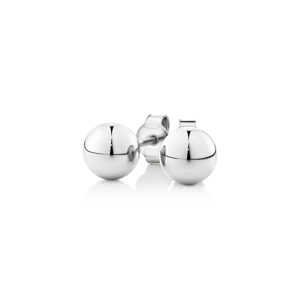 6.5mm stud earrings in sterling silver