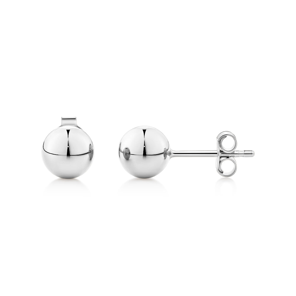 6.5mm stud earrings in sterling silver