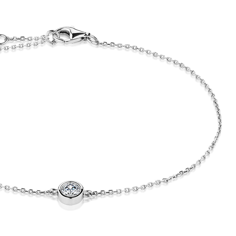 lab grown diamond bracelets white gold