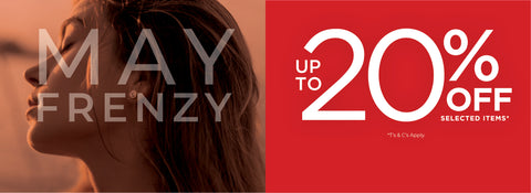 May frenzy up to 20% off selected items