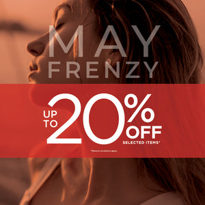 May frenzy up to 20% off selected items