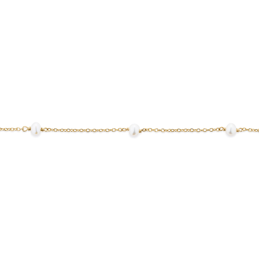 Multi cultured freshwater pearl necklace in 18 carat yellow gold vermeil