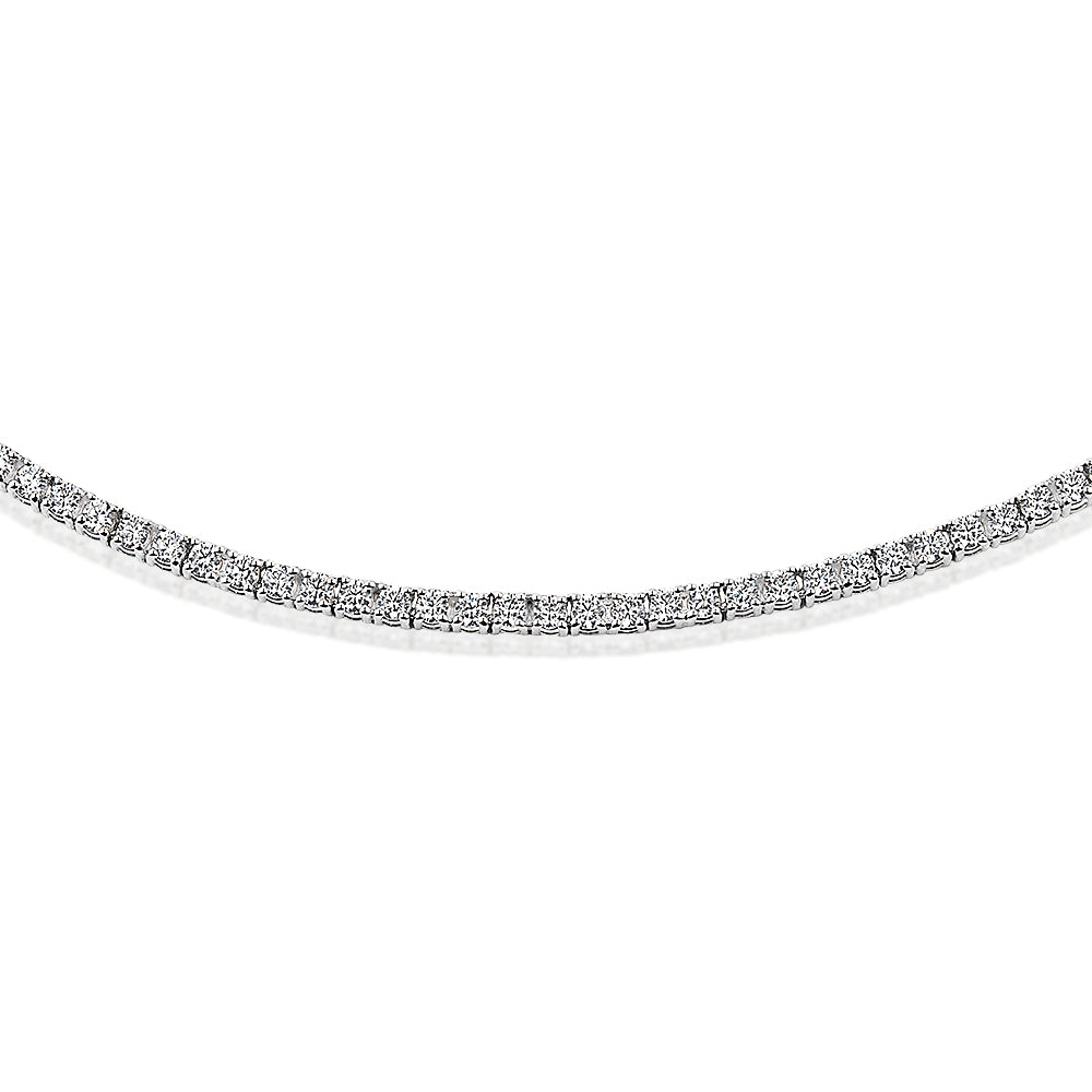 10 Carat Diamond Riviera Necklace in 18k Yellow Gold - Filigree Jewelers